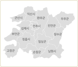전북특별자치도 구획 지도