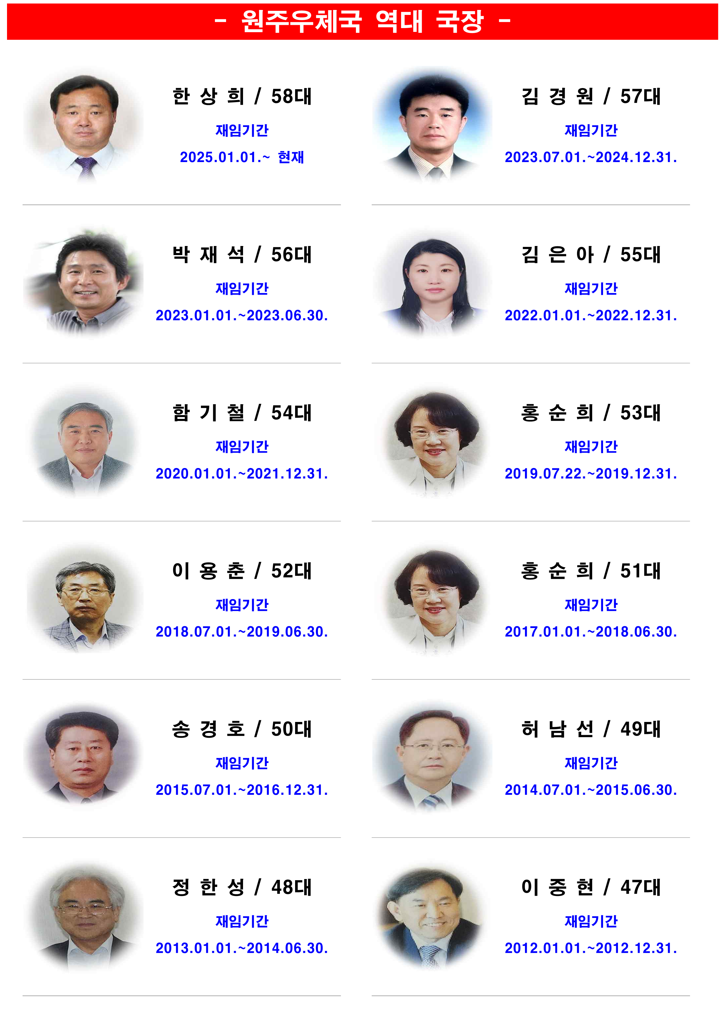 역대청장 이미지입니다.