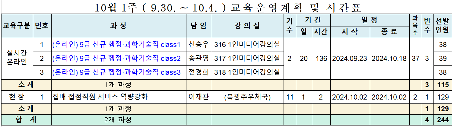 시간표